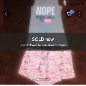 NWT- Gray and Pink Sleepwear Set